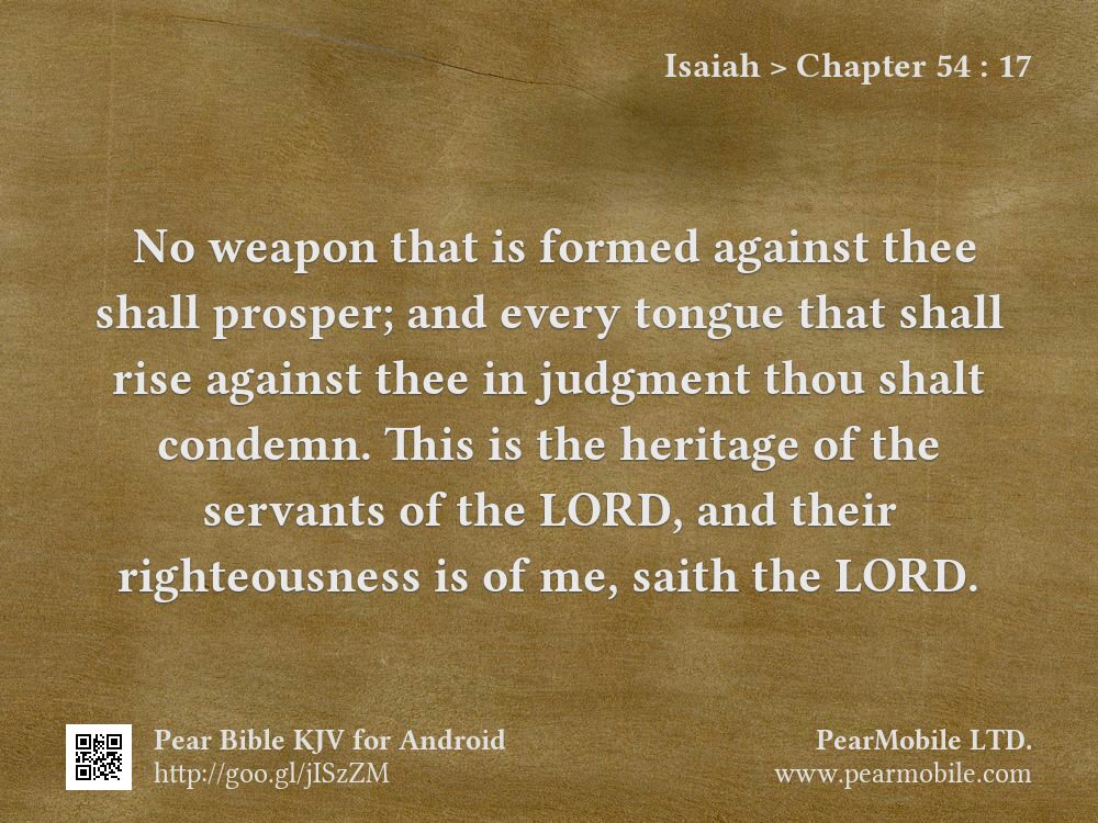 Isaiah, Chapter 54:17